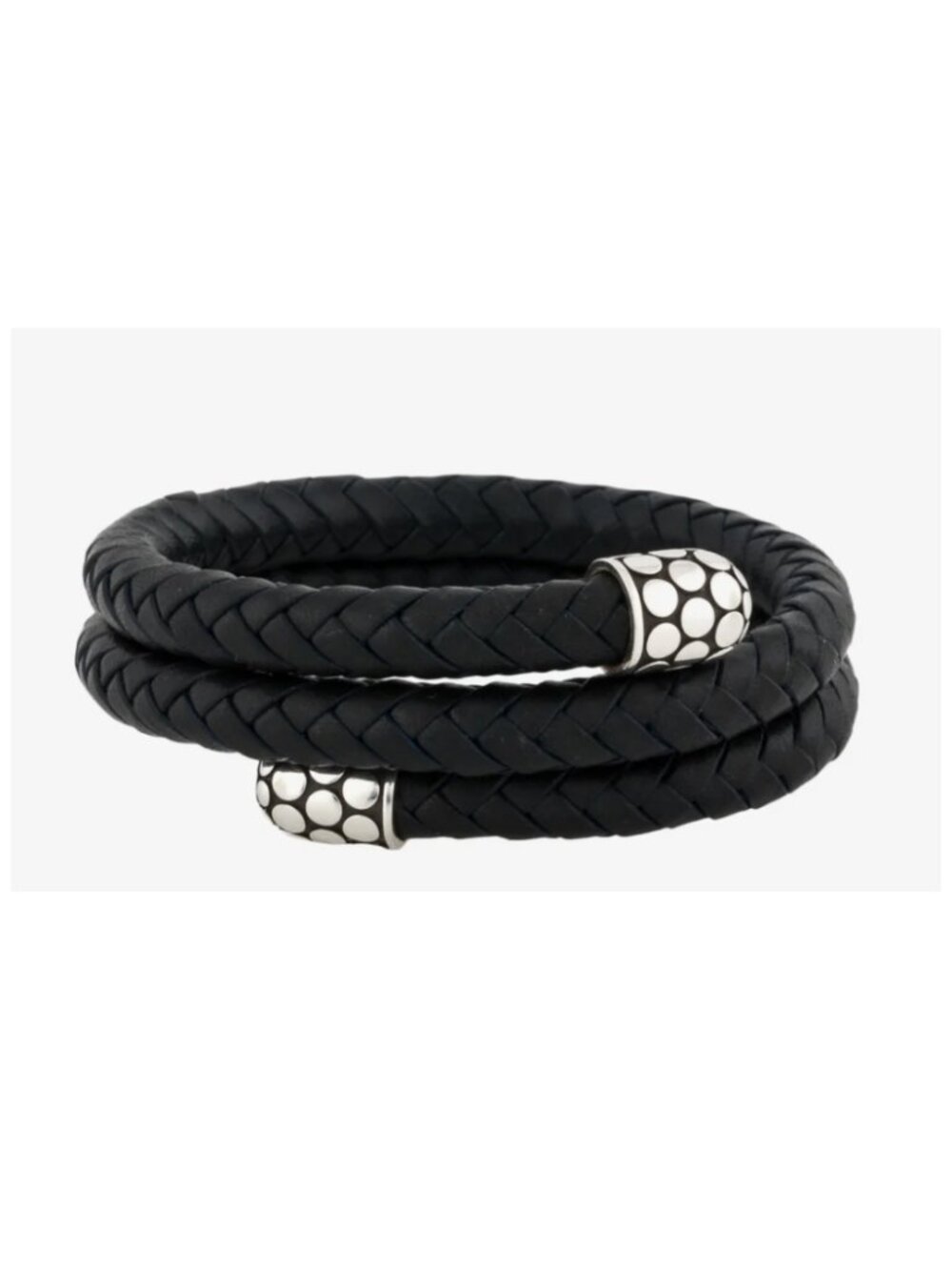 John Hardy Leather Double Coil Bracelet Size S